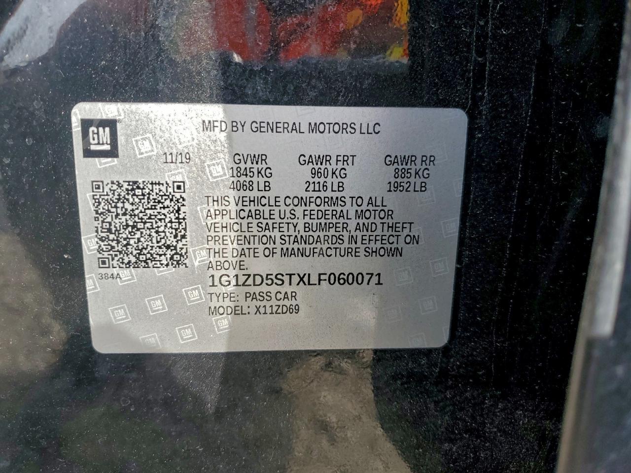 2020 CHEVROLET MALIBU LT photo 12