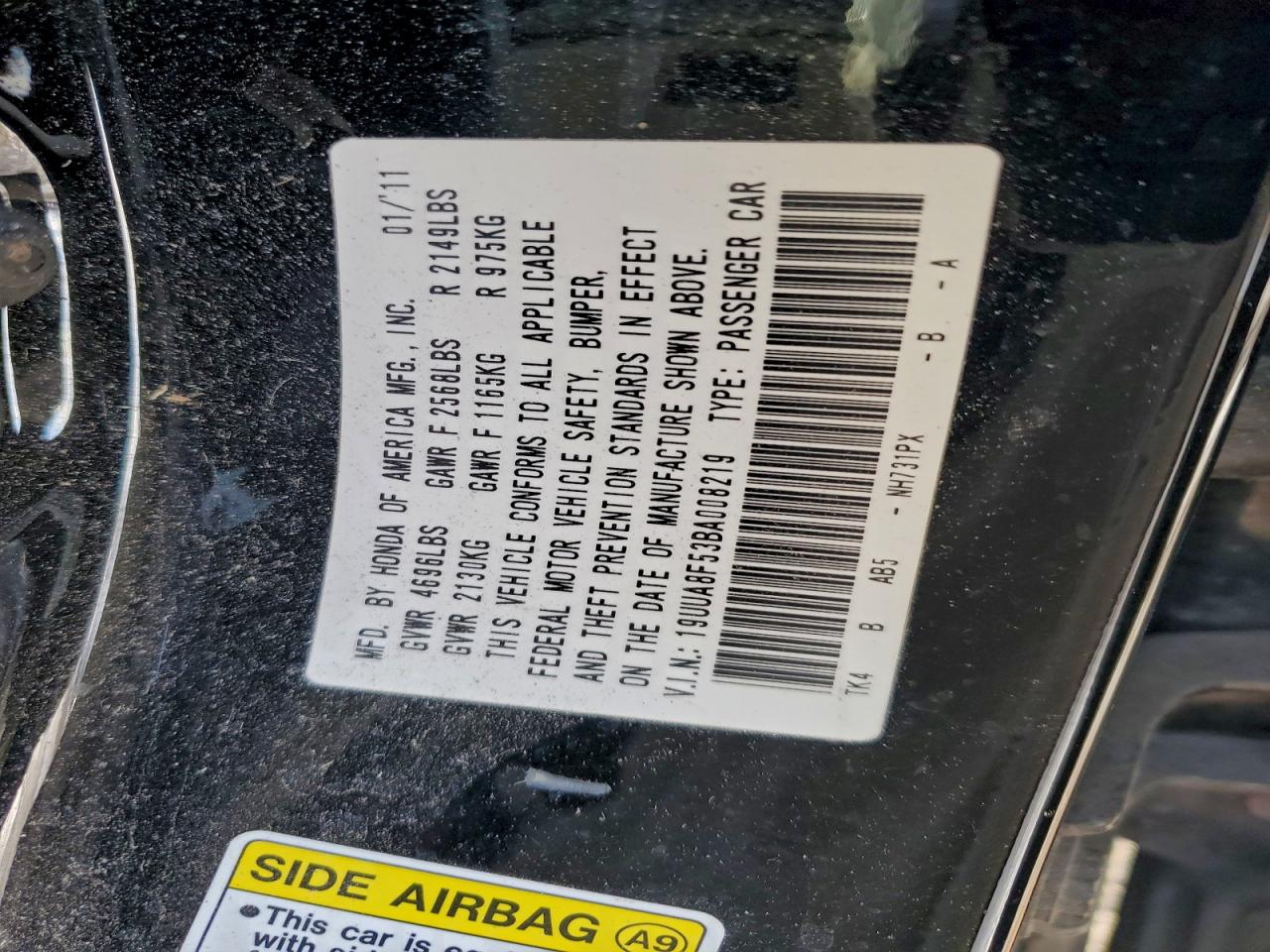 2011 ACURA TL photo 12