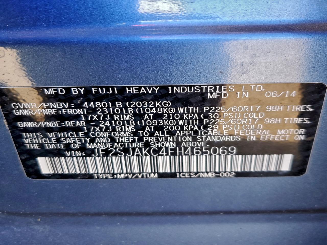 2015 SUBARU FORESTER 2.5I LIMITED photo 12
