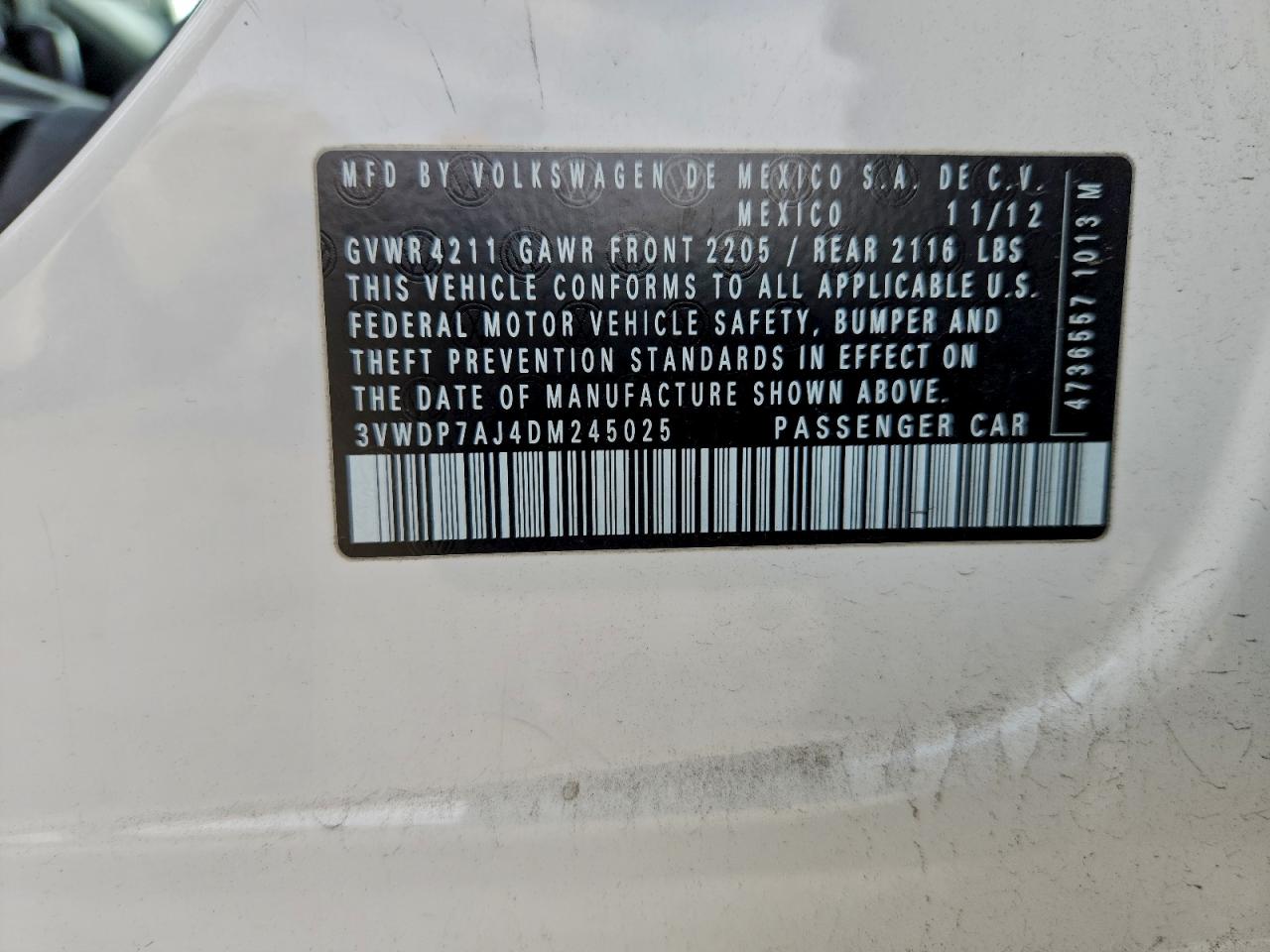 2013 VOLKSWAGEN JETTA SE photo 12