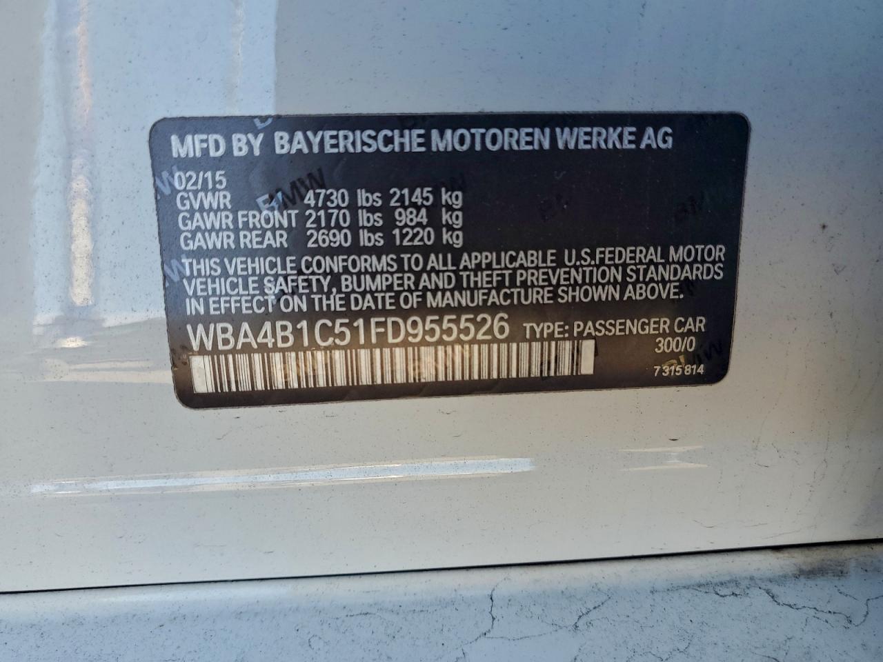 2015 BMW 435 I GRAN COUPE photo 12