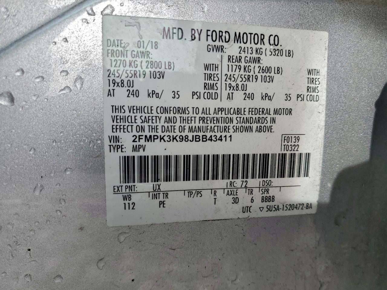 2018 FORD EDGE TITANIUM photo 13