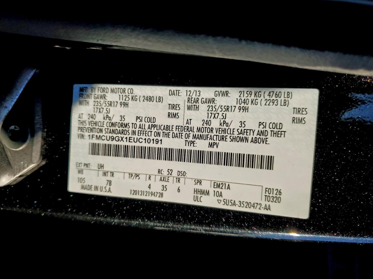 2014 FORD ESCAPE SE photo 14
