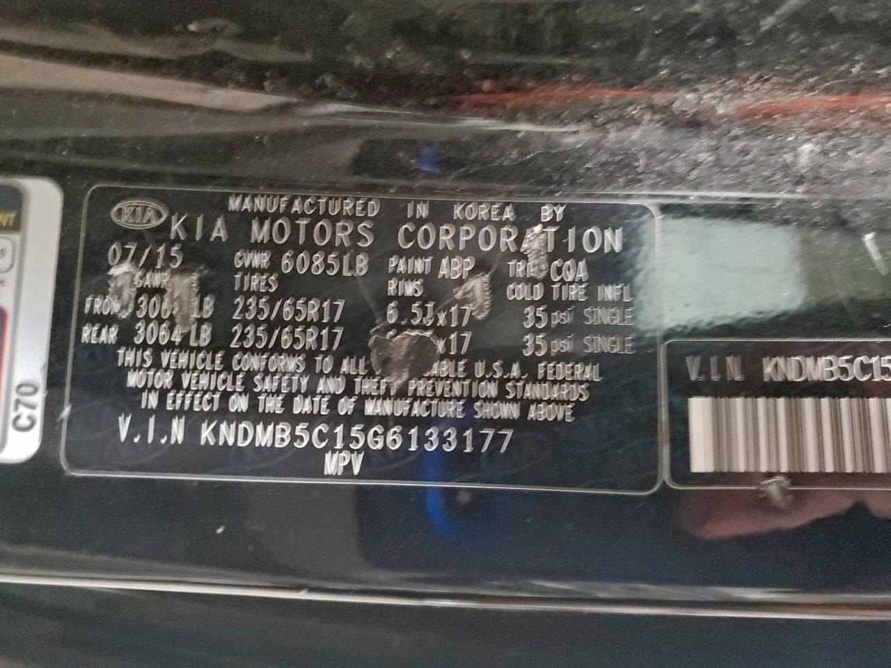 2016 KIA SEDONA LX photo 27