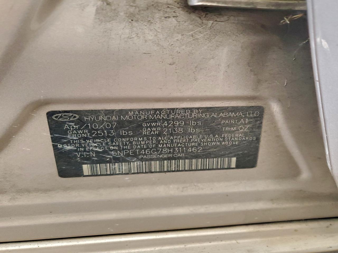 2008 HYUNDAI SONATA GLS photo 25