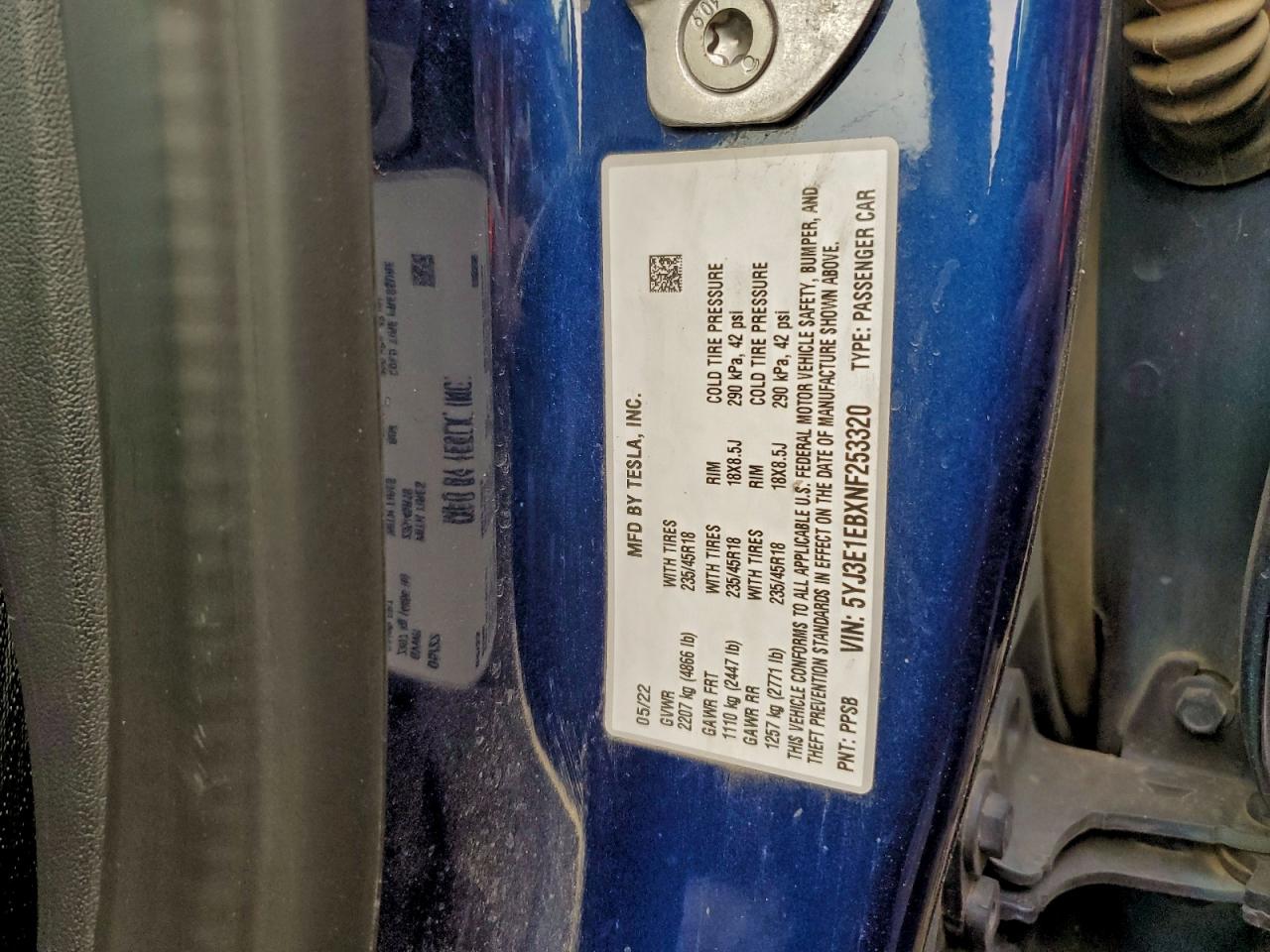 2022 TESLA MODEL 3 photo 12