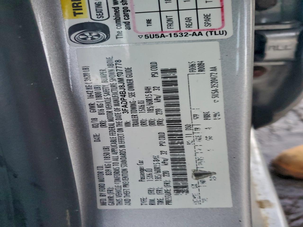 2018 FORD FIESTA SE photo 34