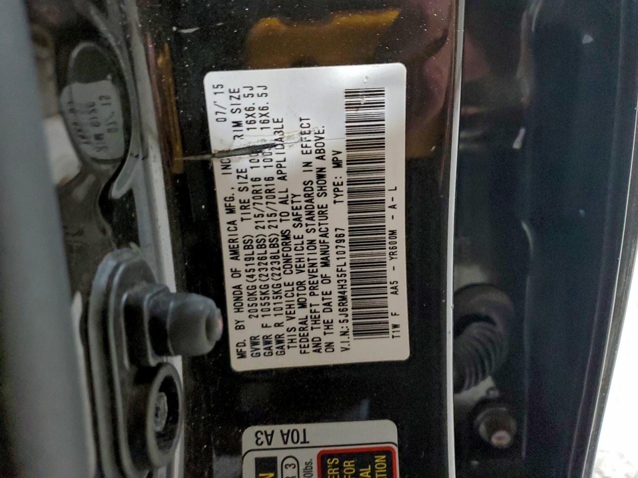 2015 HONDA CR-V LX photo 25