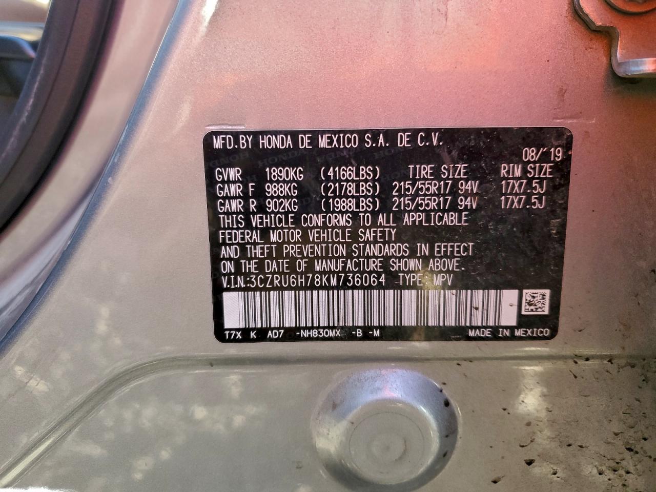 2019 HONDA HR-V EXL photo 40