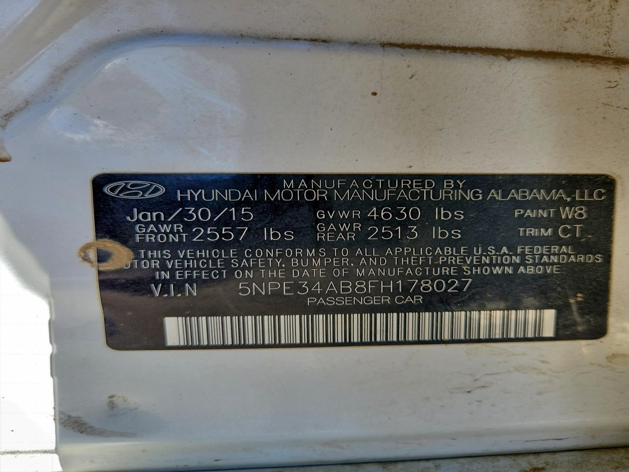 2015 HYUNDAI SONATA SPORT photo 25