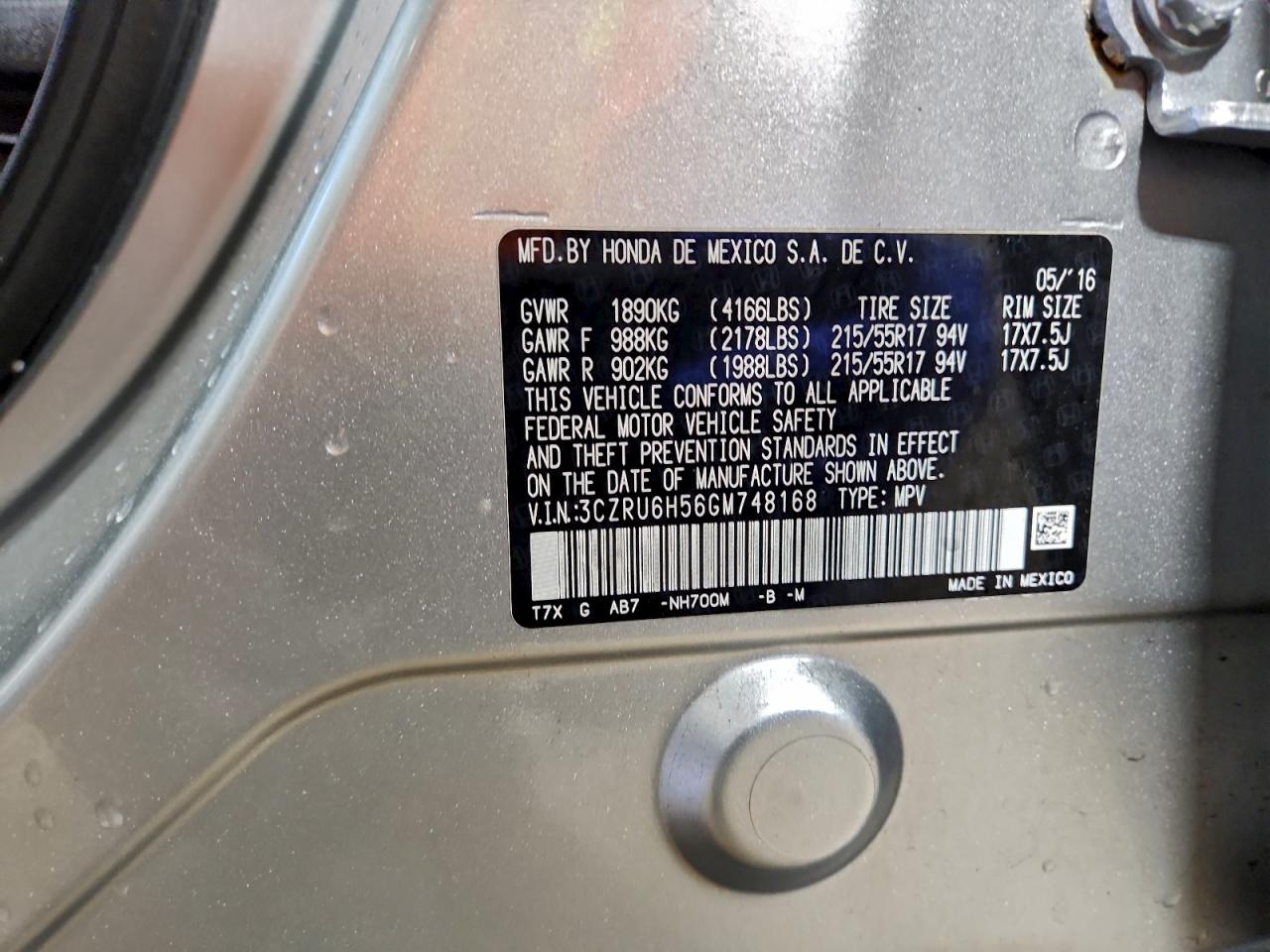 2016 HONDA HR-V EX photo 13