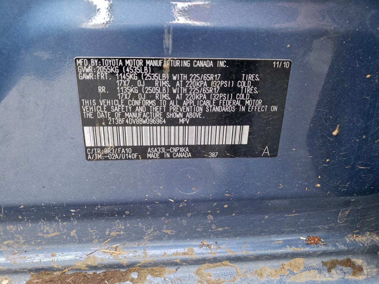 2011 TOYOTA RAV4 photo 12
