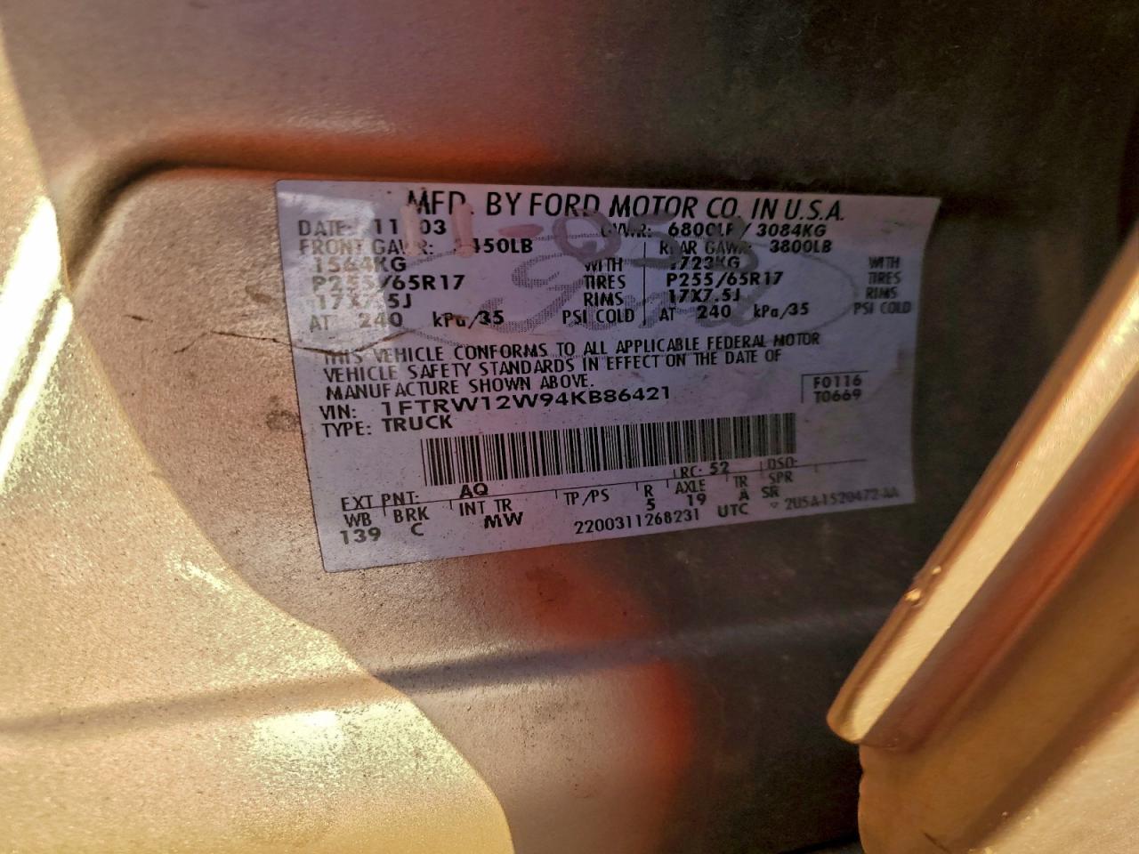 2004 FORD F150 SUPERCREW photo 12
