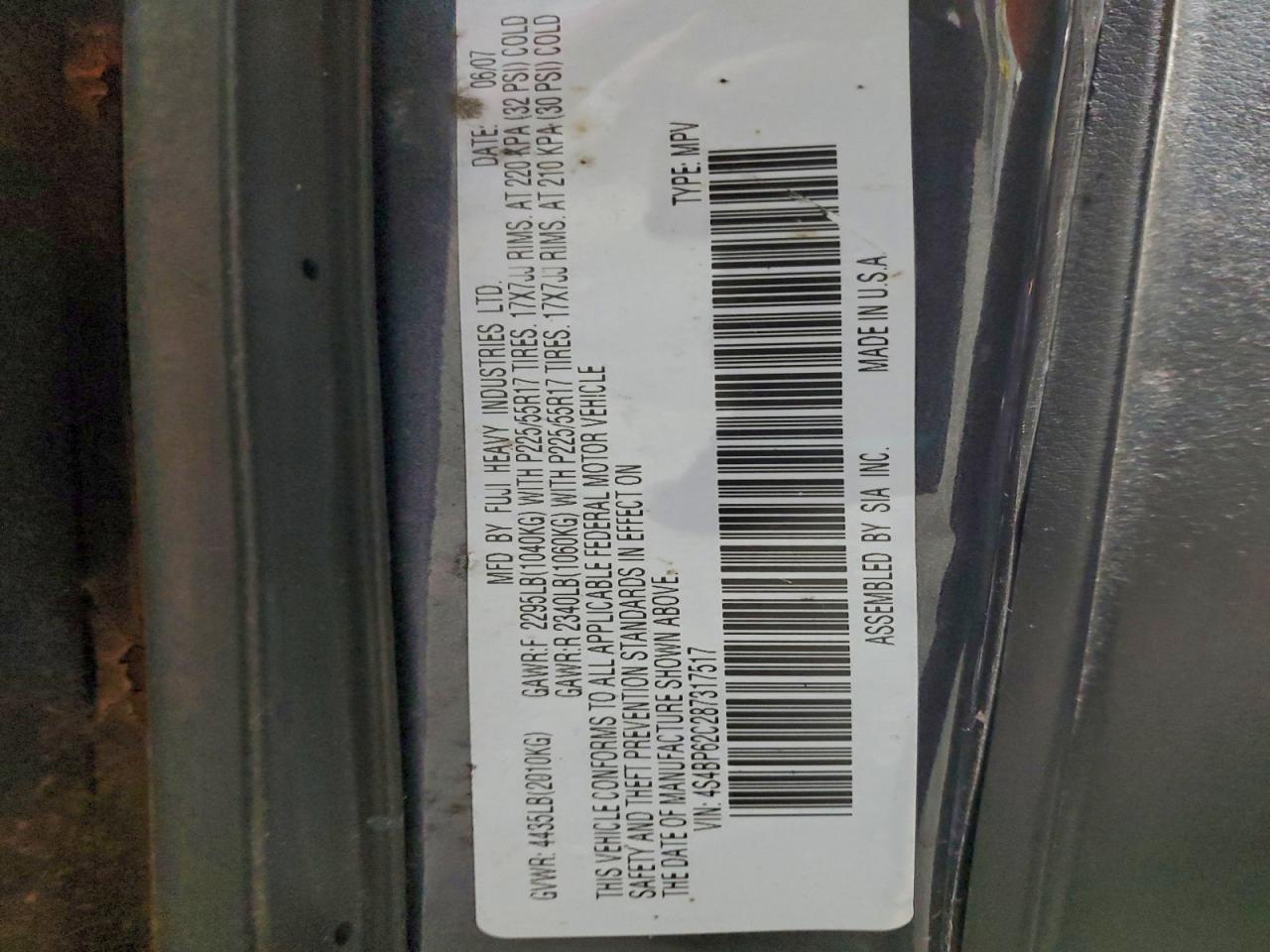 2008 SUBARU OUTBACK 2.5I LIMITED photo 25