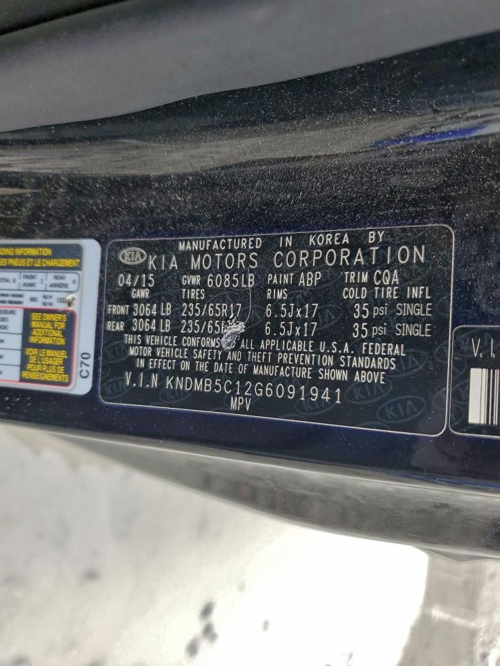 2016 KIA SEDONA LX photo 34