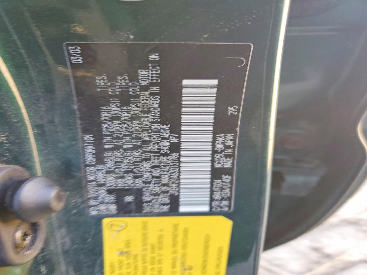 2003 TOYOTA HIGHLANDER LIMITED photo 27