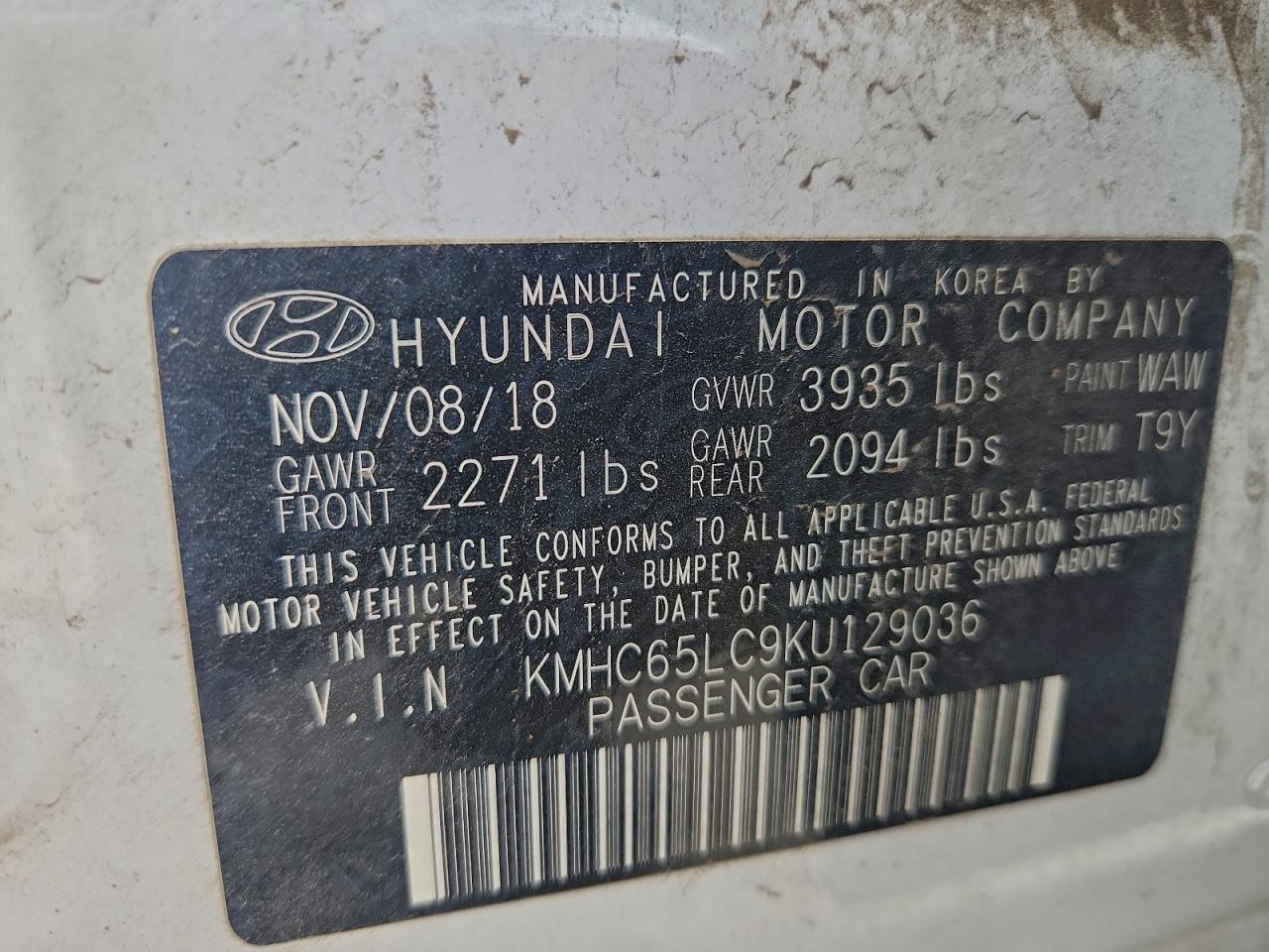 2019 HYUNDAI IONIQ BLUE photo 34
