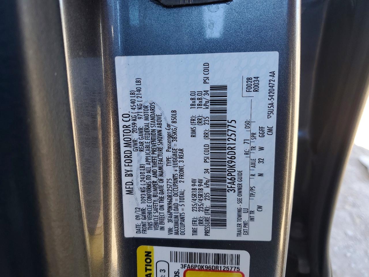 2013 FORD FUSION TITANIUM photo 37