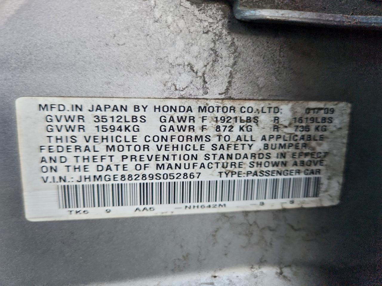 2009 HONDA FIT photo 34