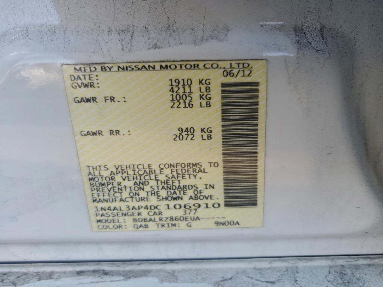 2013 NISSAN ALTIMA 2.5 photo 23