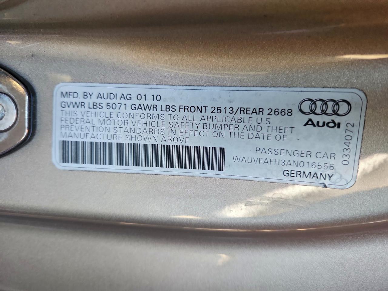 2010 AUDI A5 PRESTIGE photo 12
