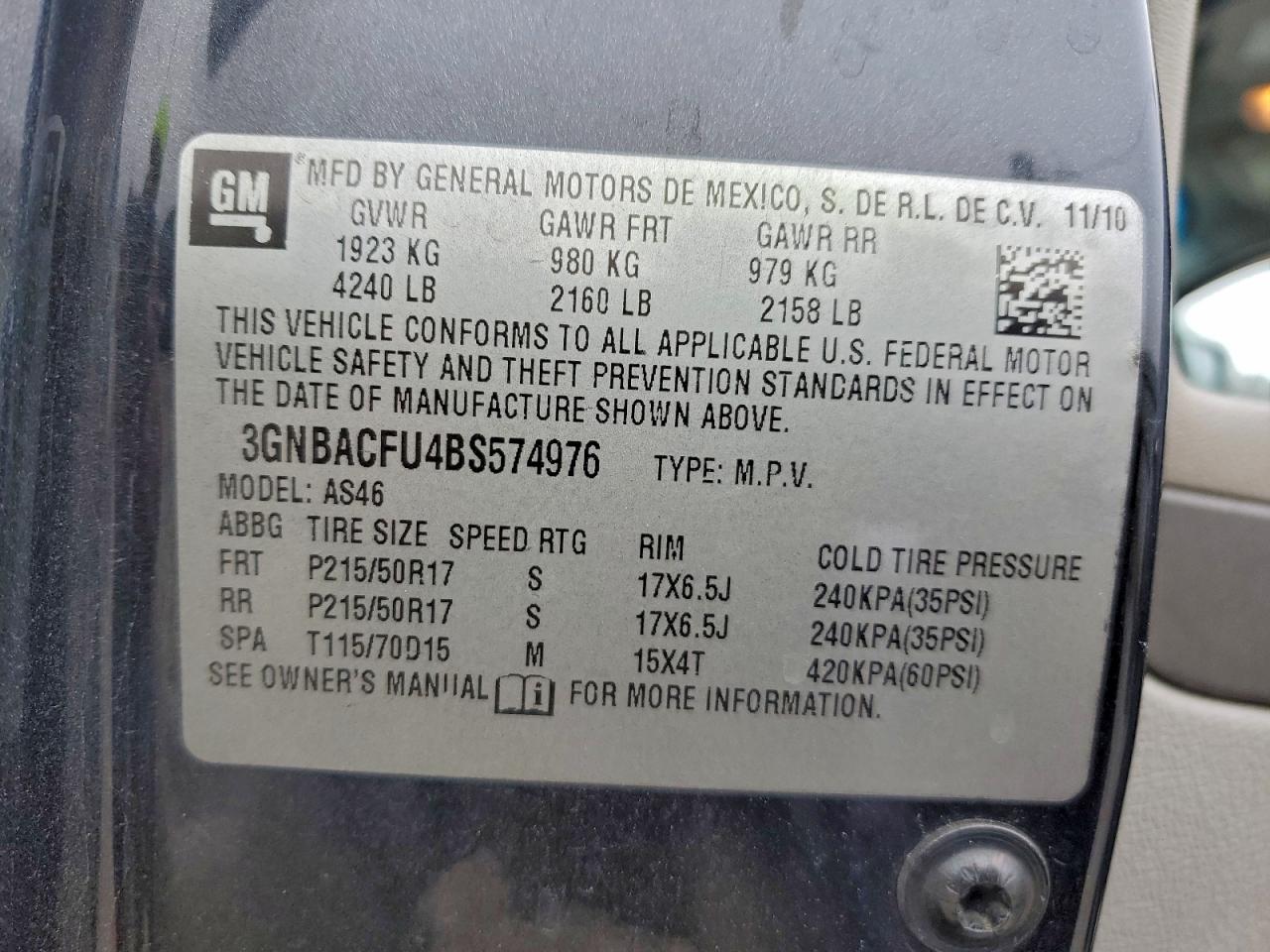 2011 CHEVROLET HHR LT photo 45