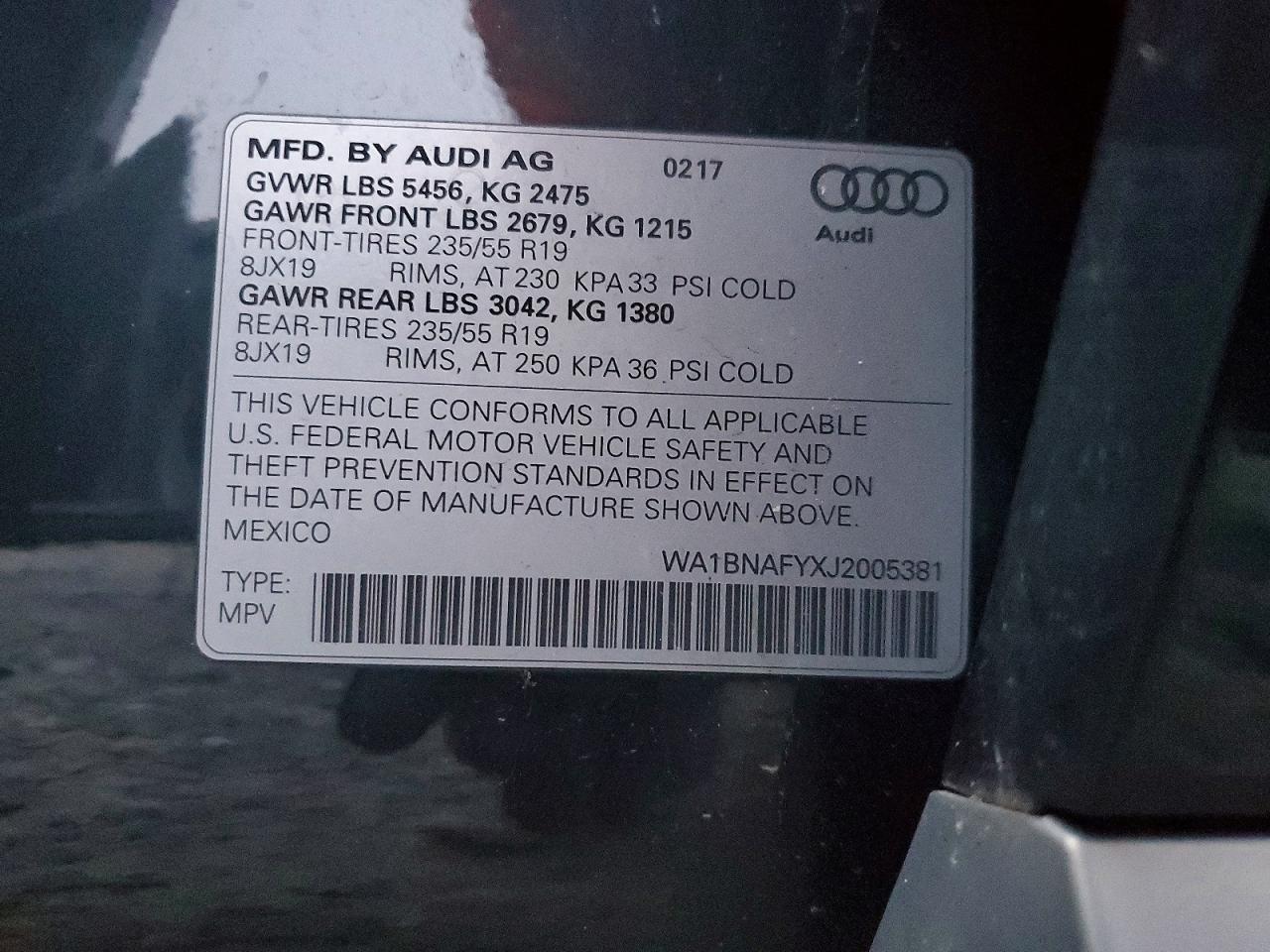 2018 AUDI Q5 PREMIUM PLUS photo 13