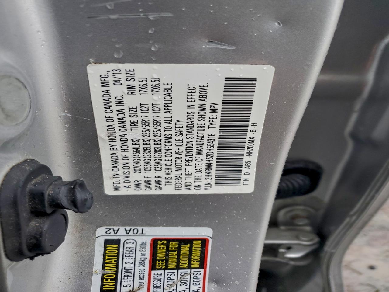 2013 HONDA CR-V EX photo 25