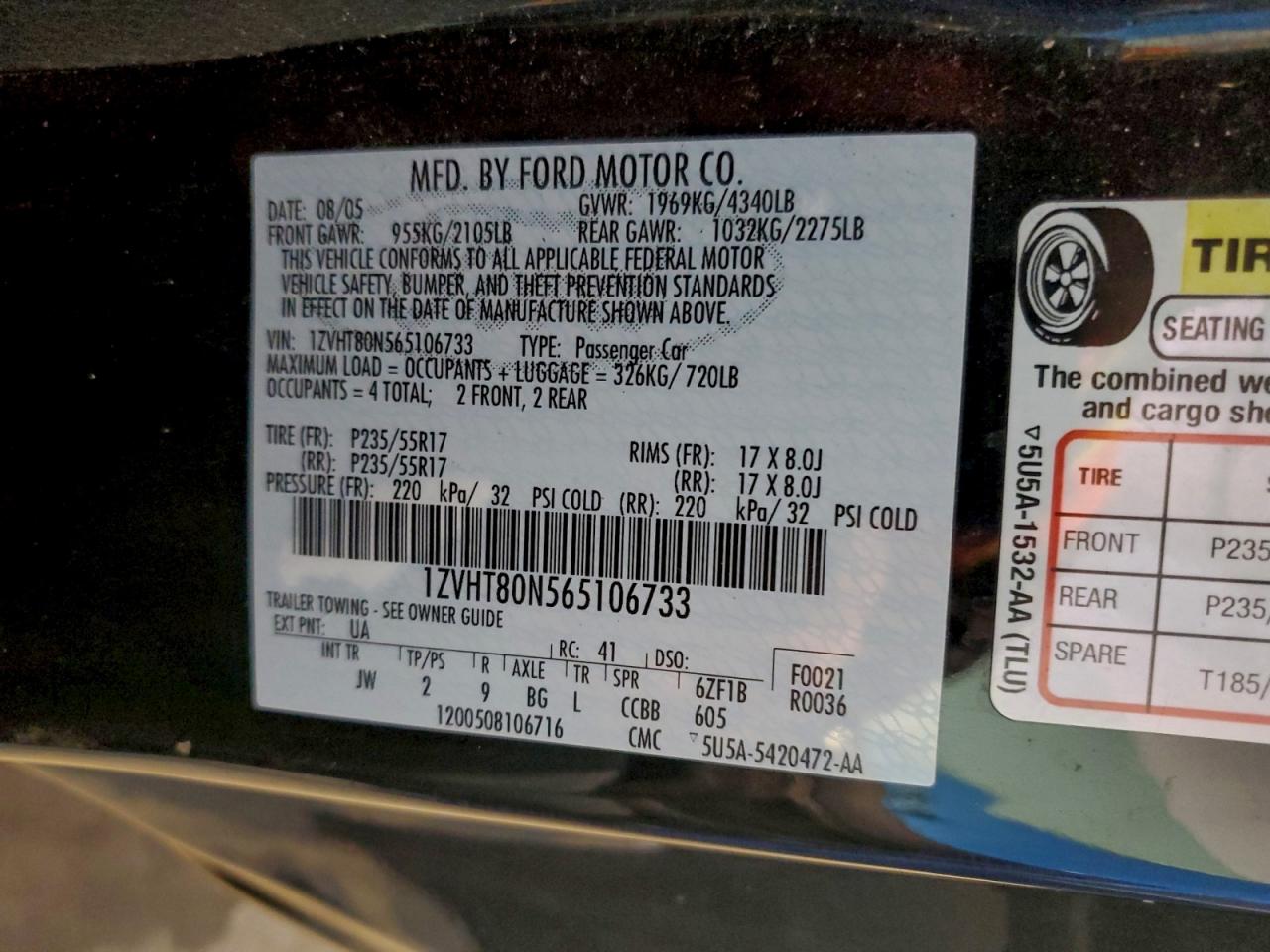 2006 FORD MUSTANG photo 34