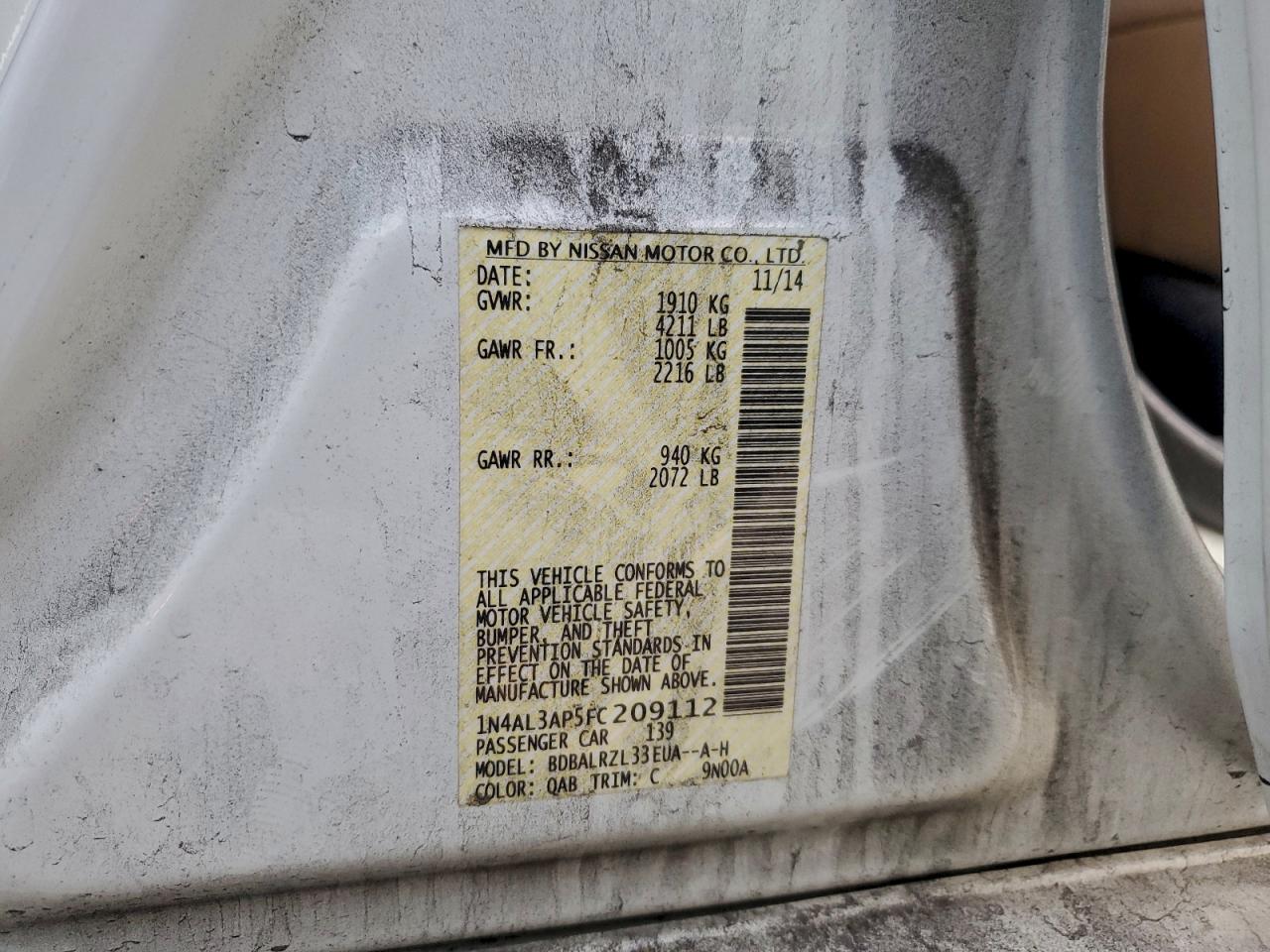 2015 NISSAN ALTIMA 2.5 photo 34