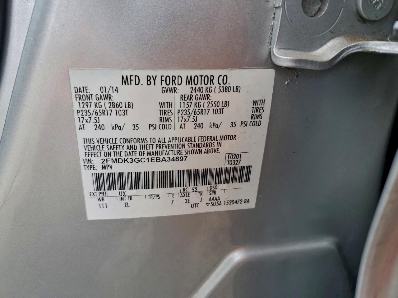 2014 FORD EDGE SE photo 25
