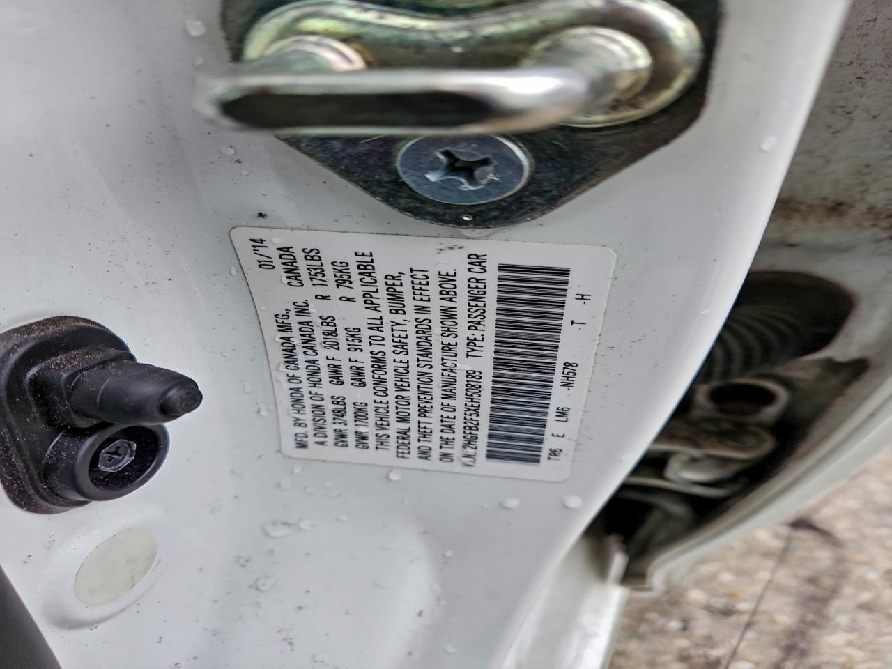 2014 HONDA CIVIC LX photo 23