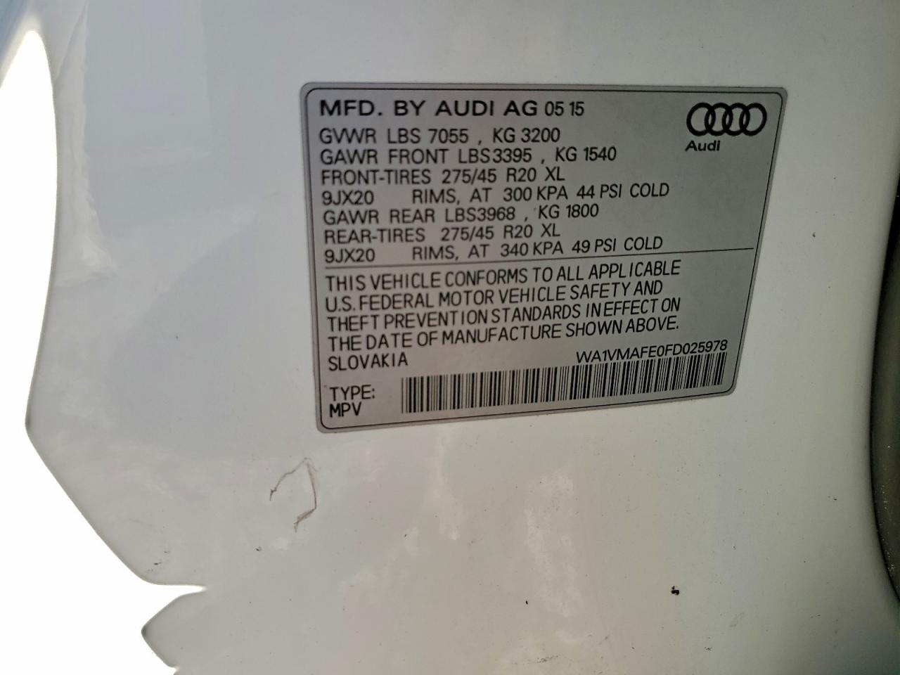 2015 AUDI Q7 TDI PRESTIGE photo 27