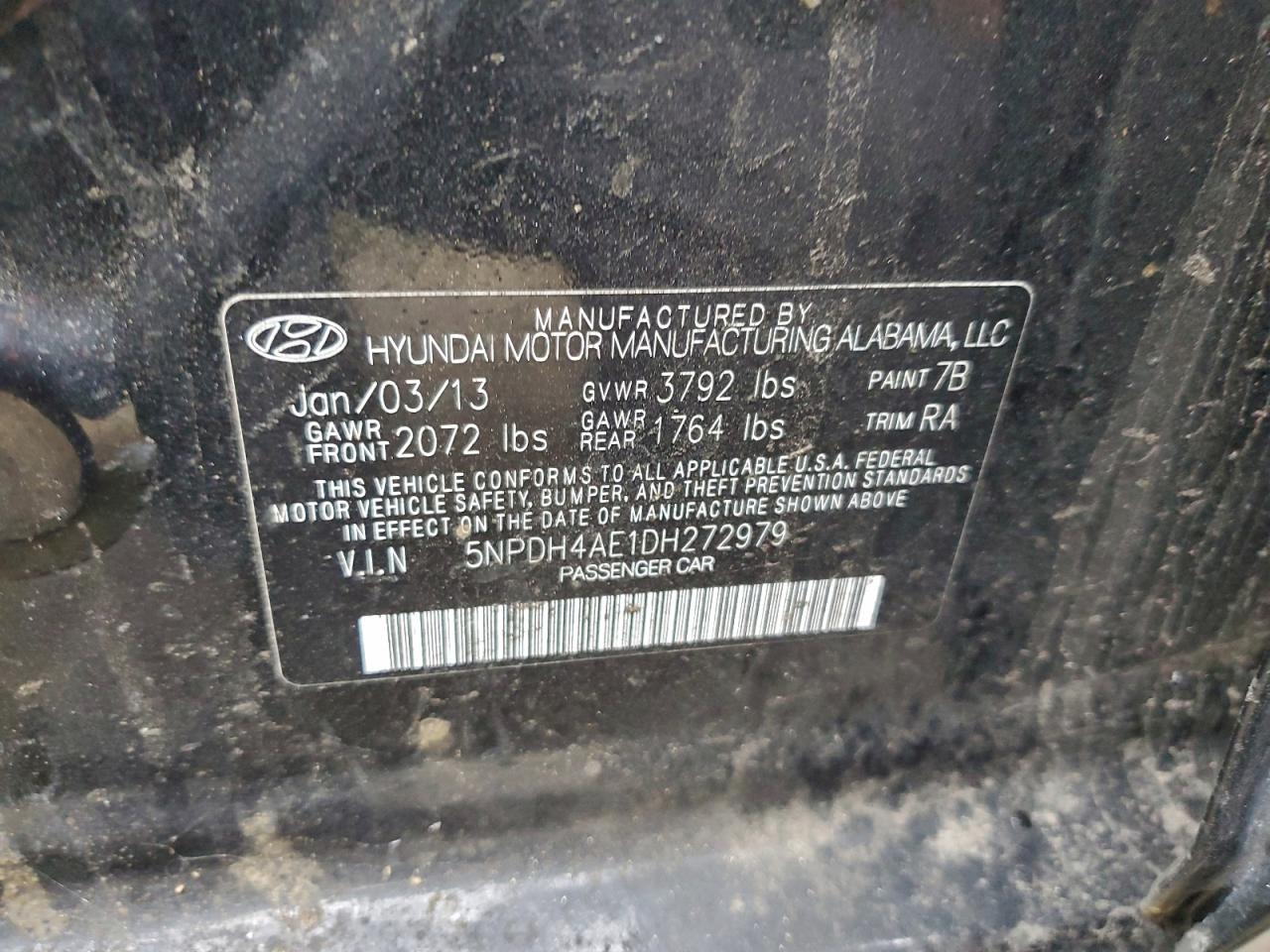 2013 HYUNDAI ELANTRA GLS photo 23