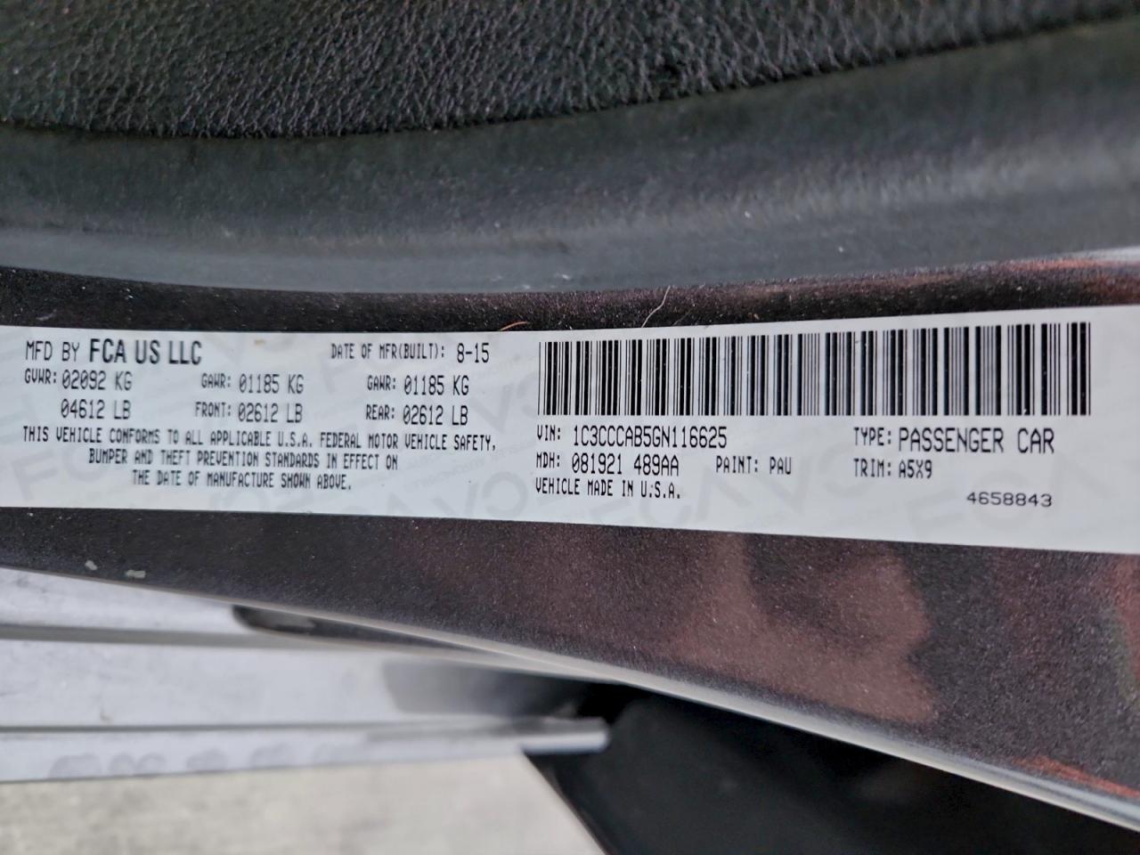 2016 CHRYSLER 200 LIMITED photo 12