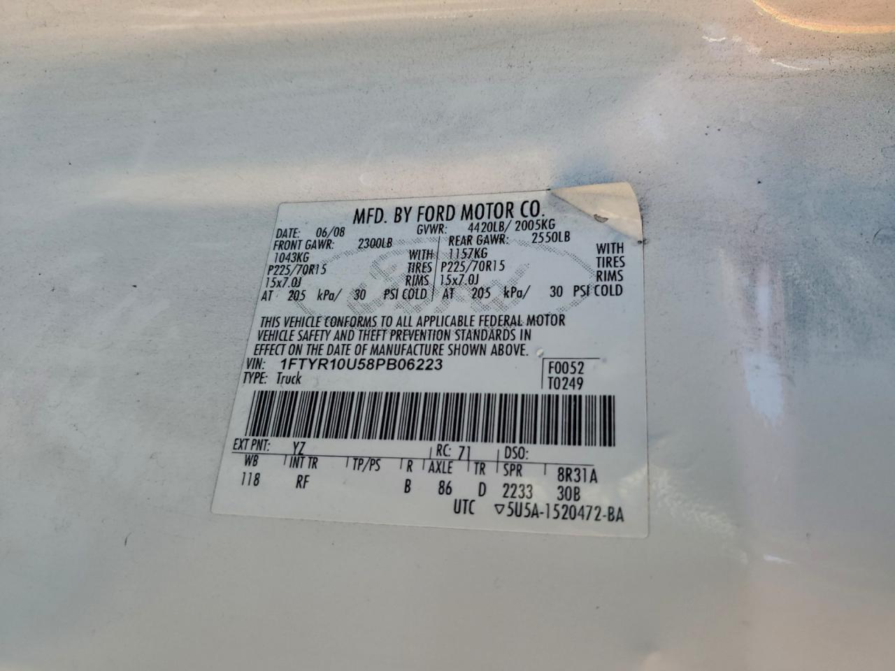 2008 FORD RANGER photo 34