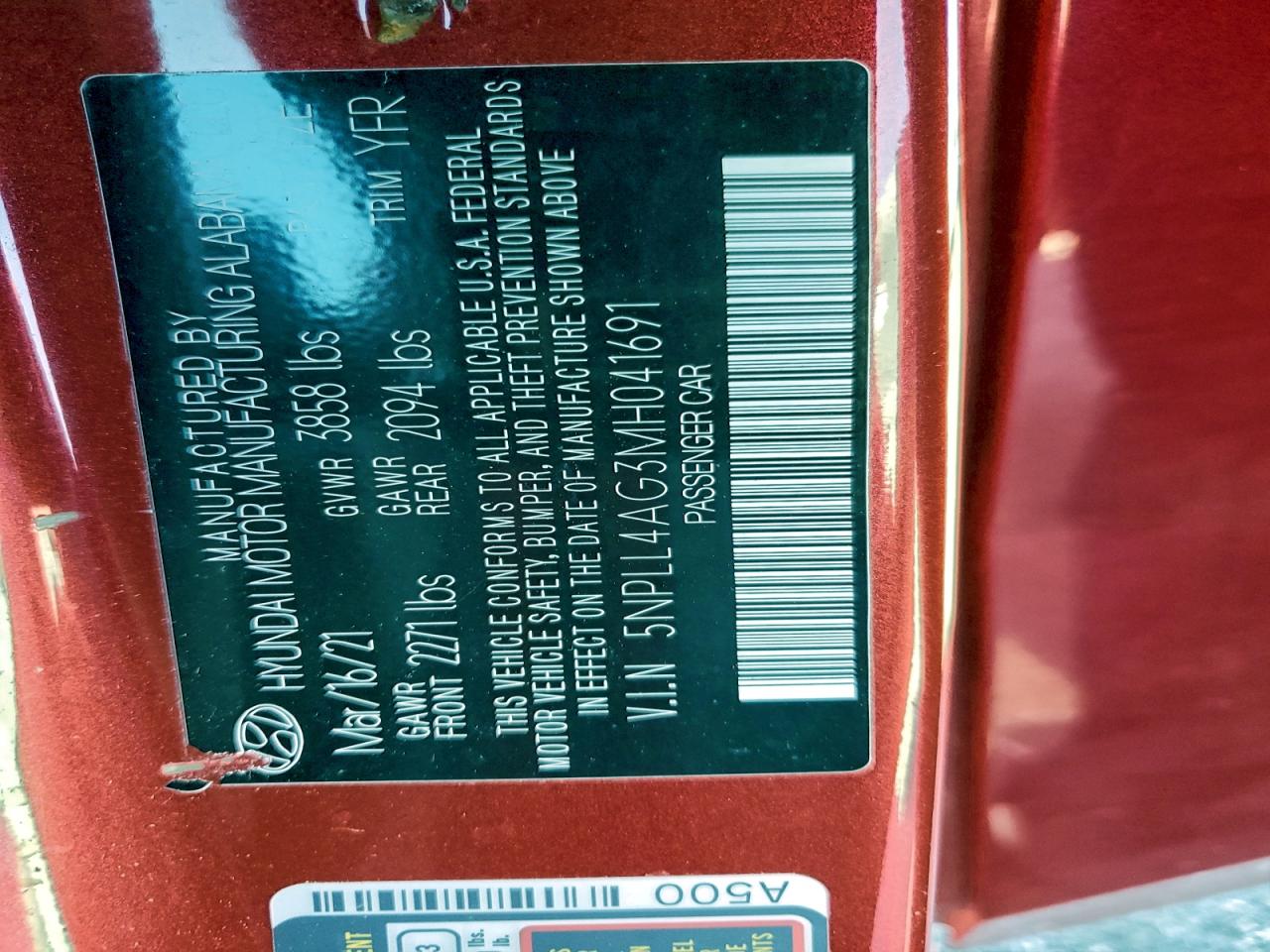 2021 HYUNDAI ELANTRA SE photo 12
