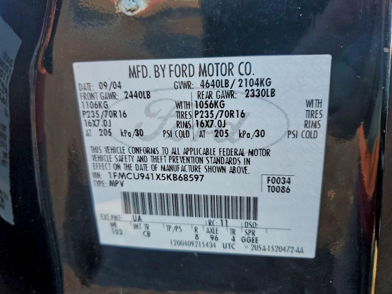 2005 FORD ESCAPE LIMITED photo 37