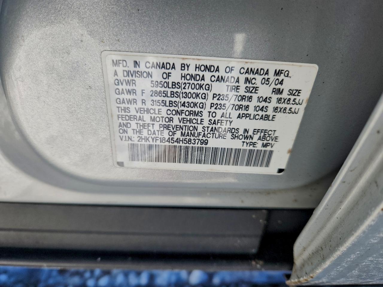 2004 HONDA PILOT EX photo 13