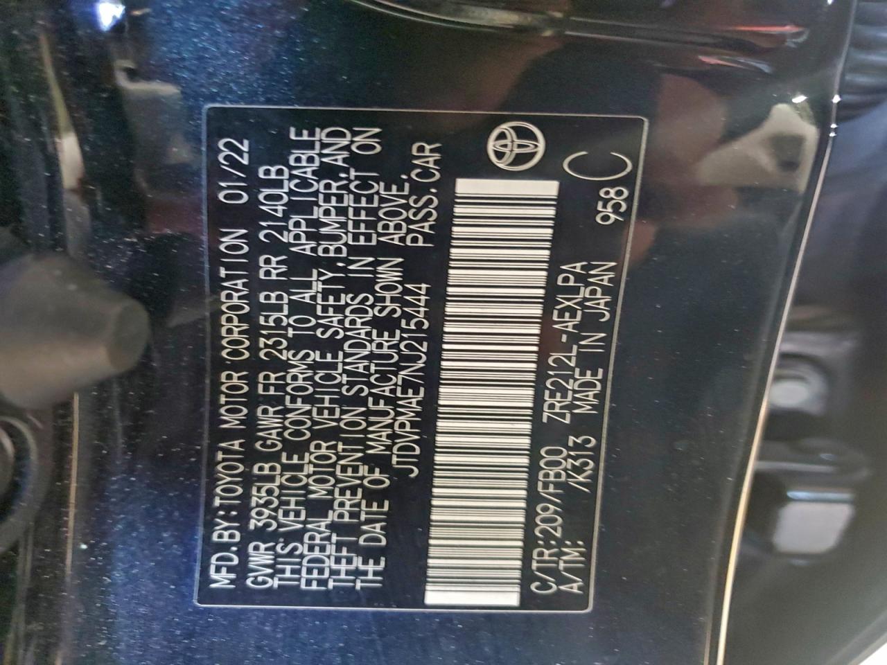 2022 TOYOTA COROLLA LE photo 23