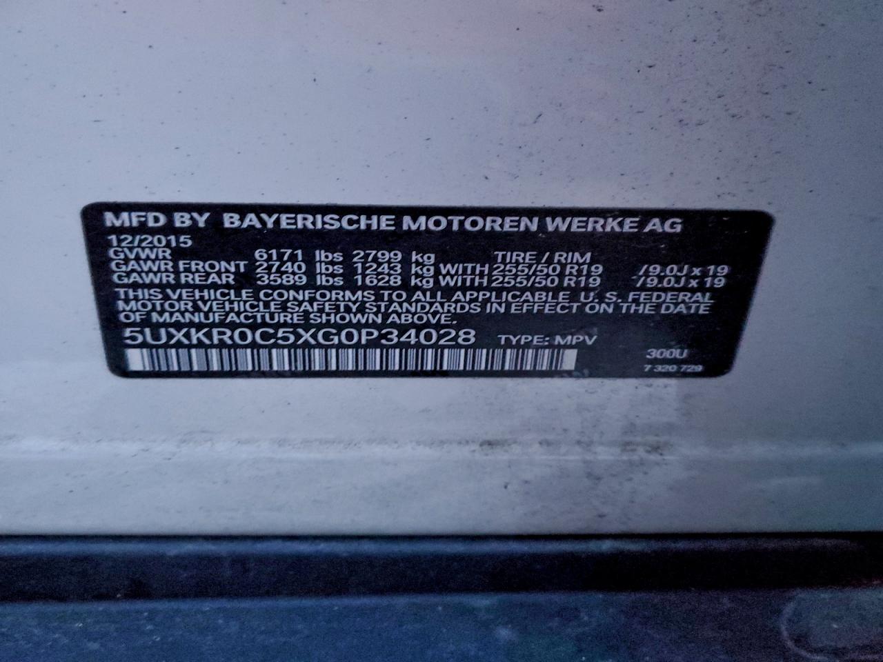 2016 BMW X5 XDRIVE35I photo 13