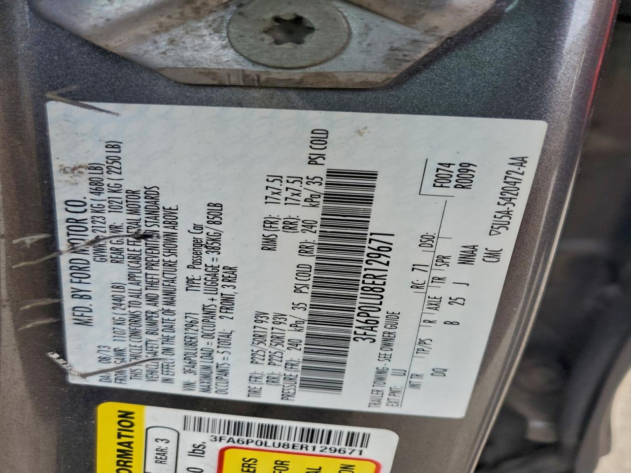 2014 FORD FUSION SE HYBRID photo 12
