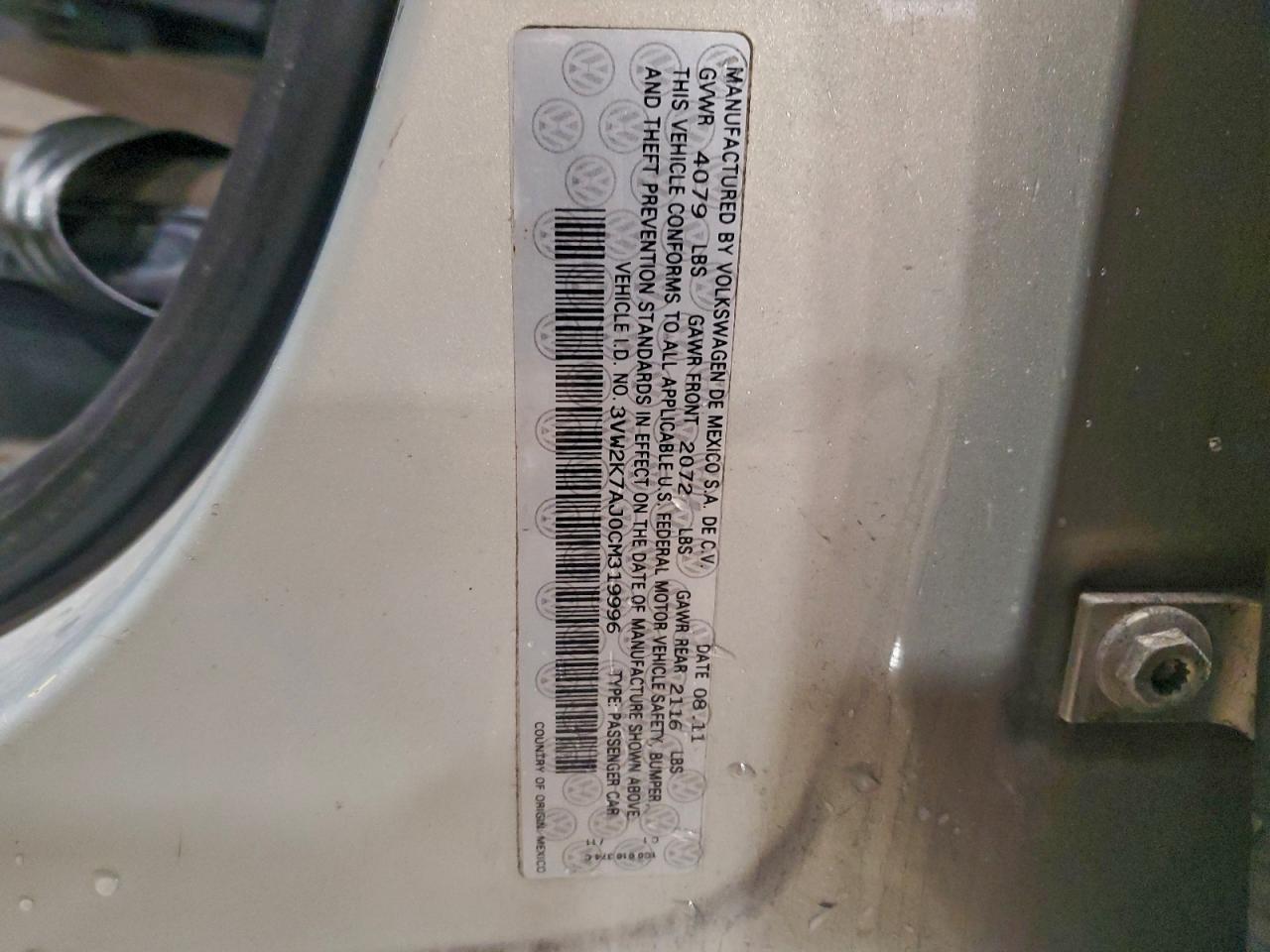 2012 VOLKSWAGEN JETTA BASE photo 34