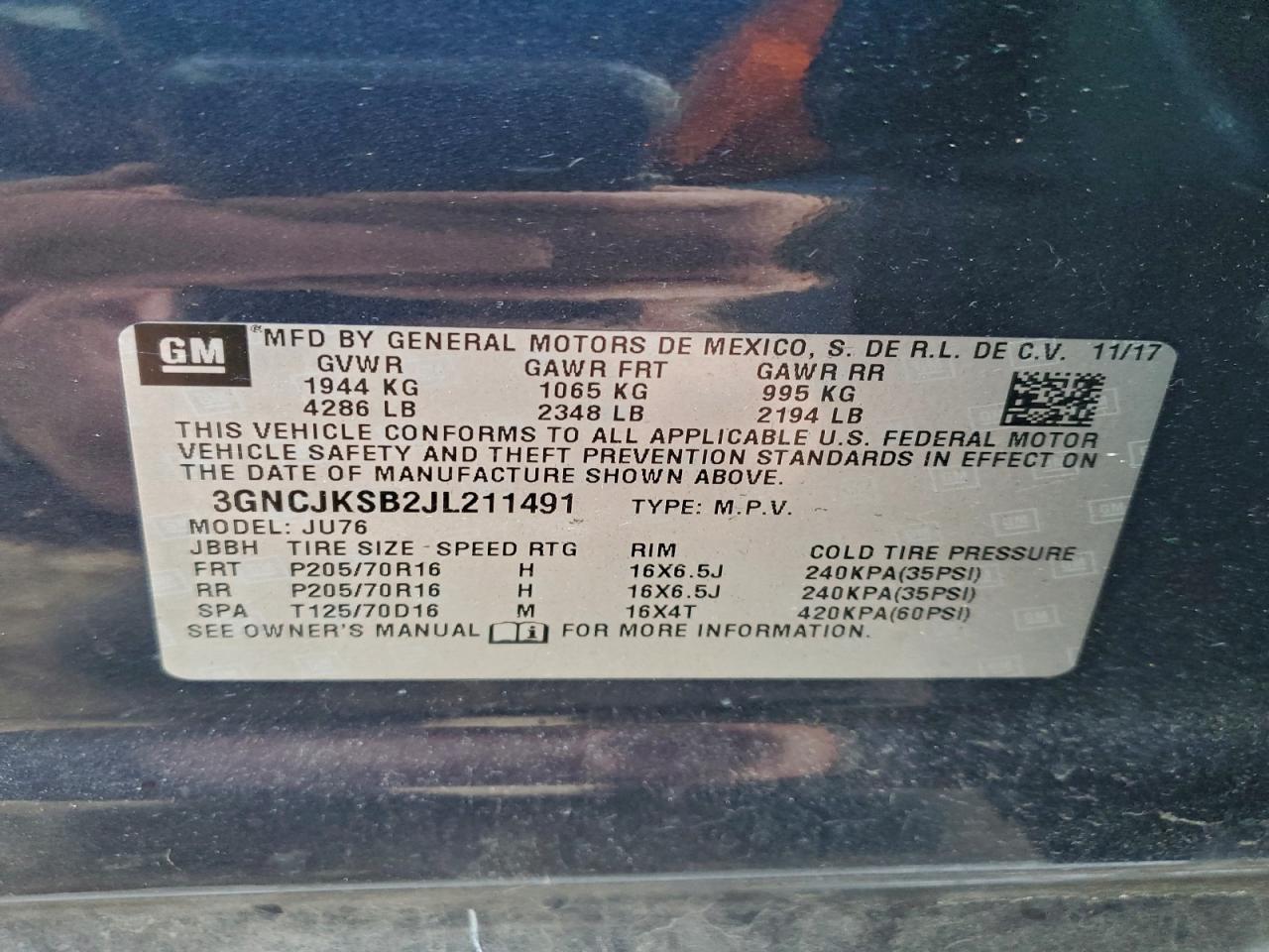2018 CHEVROLET TRAX LS photo 37