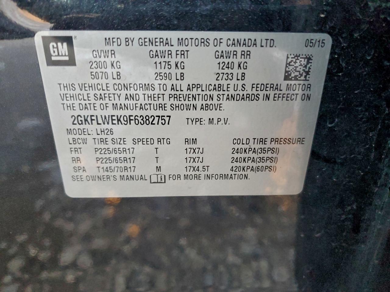 2015 GMC TERRAIN SLE photo 23