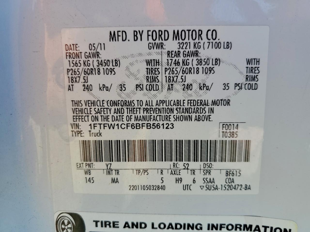 2011 FORD F150 SUPERCREW photo 12