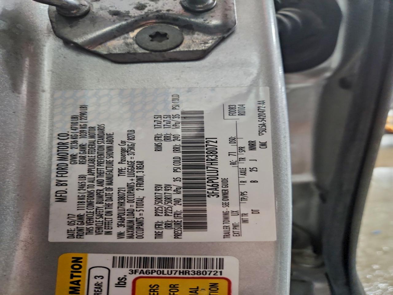 2017 FORD FUSION SE HYBRID photo 12