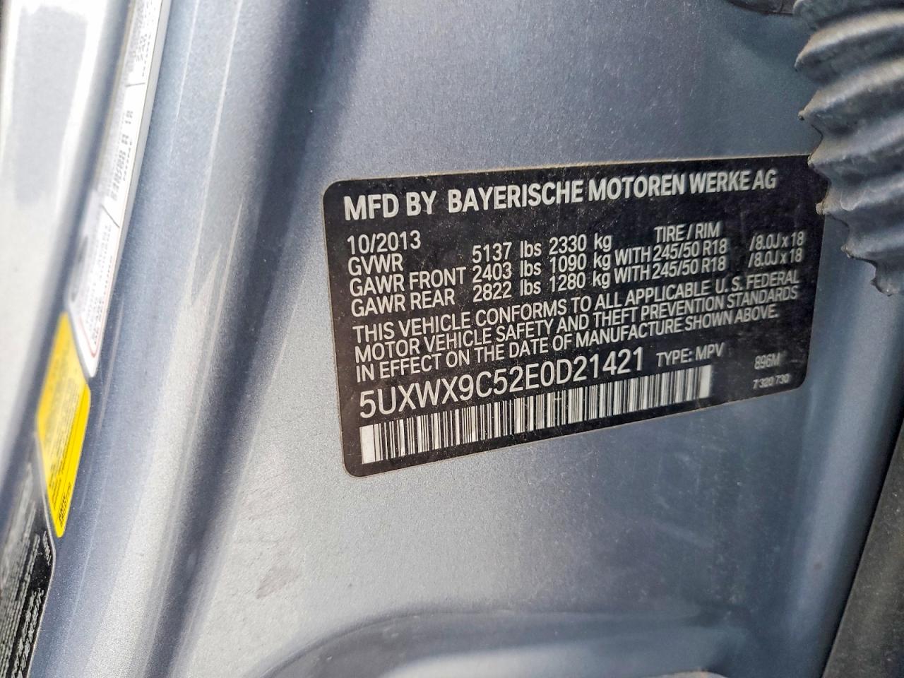 2014 BMW X3 XDRIVE28I photo 12