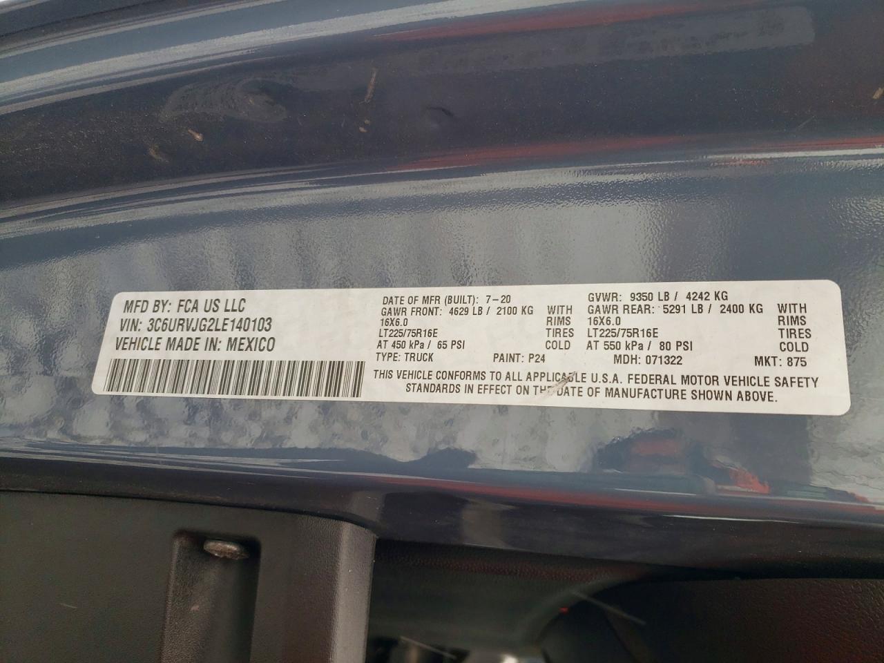 2020 RAM PROMASTER 3500 DELIVERY VAN photo 37