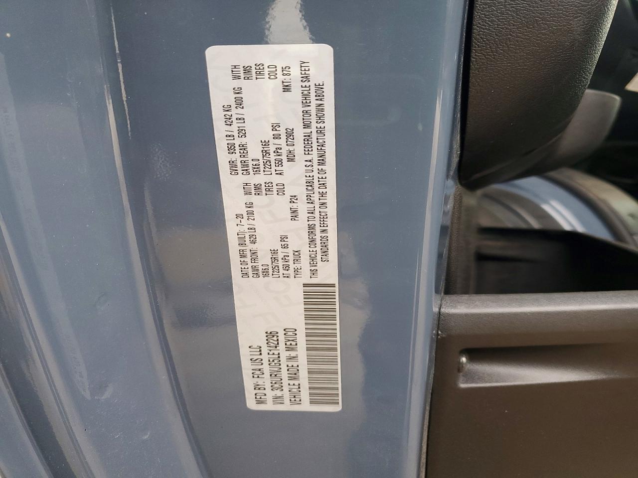 2020 RAM PROMASTER 3500 3500 HIGH photo 13